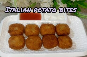 Italian potato crispy bites recipe|| A yummy potato combination with mayo sauce||special for Kidz