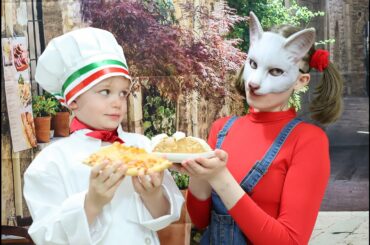 Kiki is visiting Italy and she stops by Riki's Restaurant. There is delicious foods and desserts.