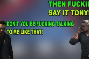 LANG GETS ANGRY AT TONY FOR NOT BEING A REAL ITALIAN AND CAN'T NAME THE NEW WINE BOTTLE LANG MADE