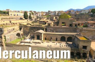 Visiting the Ruins of Herculaneum  (Italy) walking tour in 4k