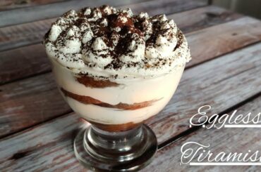 How to make Italian Recipe 'Tiramisu' at home/Eggless Tiramisu recipe-Tamil/Dharshan CWC spl recipe