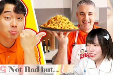 This Egg Fried Rice TOO WHITE? - Uncle Roger Review CRAZY ITALIAN CHEF Egg Fried Rice