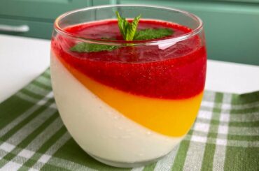 Mango & Strawberry PANNA COTTA | Italian Dessert Panna Cotta Recipe | How to Make Panna Cotta