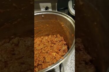 Cooking the Italian Sausage for my famous baked Spaghetti