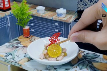 How To Make Miniature Vegetable Tuna Salad / Easy Vegetable Tuna Salad Recipe / ASMR Miniature Food