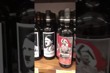 Wine with the face of MUSSOLINI and HITLER in Italy