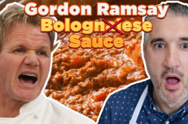 Italian Chef Reacts to GORDON RAMSAY BOLOGNESE SAUCE