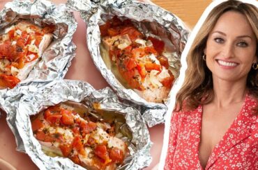 Giada De Laurentiis Cooks Salmon Baked in Foil | Everyday Italian | Food Network