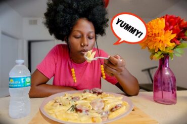 ALFREDO MUKBANG | EATING AN ITALIAN MEAL (Can I Eat It All?)