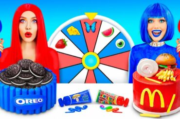 Red VS Blue Color Food Challenge | Having Only One Colored Sweets Mukbang by RATATA BOOM