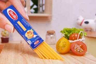 Miniature Pasta Puttanesca - Italian Recipe | ASMR Cooking Mini Food