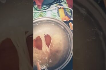 Cooking Italian spaghetti, chicken and vegetables