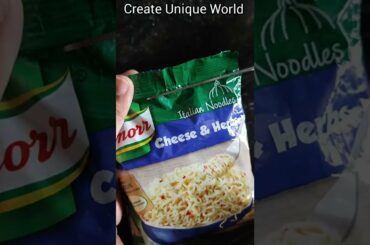 Making Knoor Cheese Italian Noodle's | CREATE UNIQUE WORLD SHORTS | #shorts #youtubeshorts