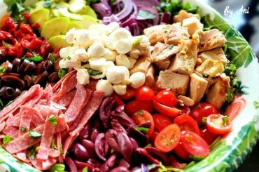 Fast and Easy Rotisserie Chicken and Italian Salami Salad with Toasted Sesame Seed Dressing - By Ani