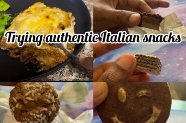 South Africans try authentic Italian snacks || South African youtubers || Italian food