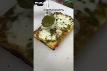 Genova pesto pizza from casa roma miami (italian food) #shorts