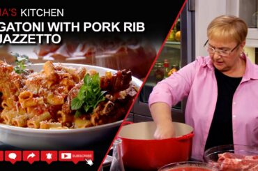 Rigatoni with Pork Rib Guazzetto Recipe - Lidia’s Kitchen Series