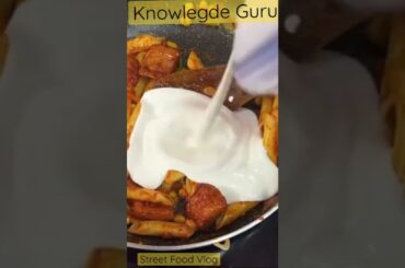 Amazing Street Food | Sweet Pasta | Italian Food | Food Vlog | Knowlegde Guru #shorts