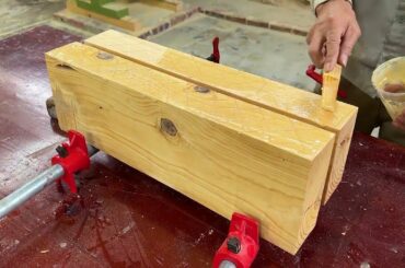 Creative Woodworking Wooden Furniture || Building Monolithic Dining Table Design - Furniture Making