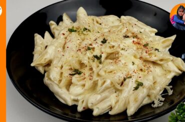Italian White Sauce Pasta Recipe I Italian Breakfast I White Sauce Cheese Pasta I Zaika Recipes