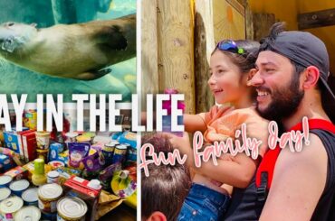 DAY IN THE LIFE | large family grocery haul + meal plan | fun at the zoo | MOBILE HOME LIVING