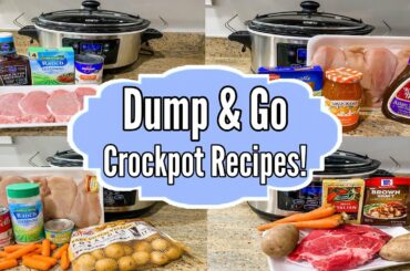 6 NEW DUMP & GO CROCKPOT DINNERS | EASY TASTY SLOW COOKER RECIPES! | JULIA PACHECO