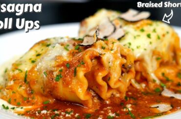 You've Never Had Lasagna Like This! (Short Rib Lasagna Roll Up Recipe)