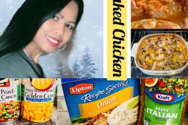 Cooking Baked Chicken with Italian Dressing. Mix video.