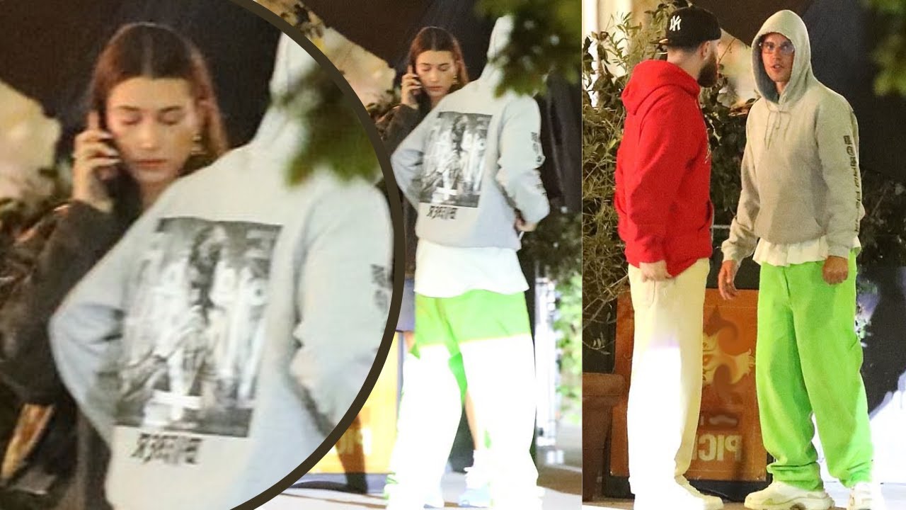 Justin Bieber eating with his wife Haley Justin Bieber eating with his wife Haley