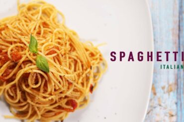 SPAGHETTI IN TOMATO SAUCE | ITALIAN | RECIPE # 41 | CANON R5| CANON 50MM