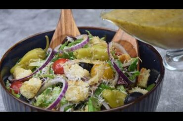 HOW TO MAKE ITALIAN STYLE SALAD | HOMEMADE ITALIAN SALAD DRESSING