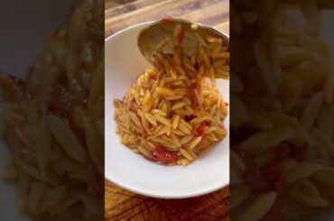 Creamy Orzo Pasta & Grilled Salmon Bites #shorts