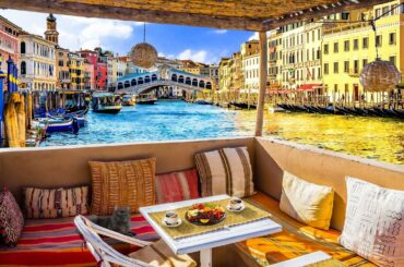 Italian Morning Coffee Shop Ambience with Bosa Nova Music for Positive Energy