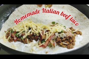 how to cook homemade Italian beef taco recipe #italianrecipes #miskabayanngkuwait