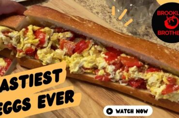 Peppers and Eggs Sandwich | Italian Potatoes and Egg Recipe