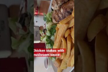 Chicken stakes with mushroom sauce | Italian food #viral #stakes #youtubeshorts