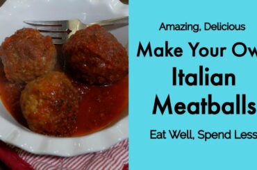 Homemade Italian Meatballs - Delicious & Easy. Making your own food allows you to save money. Enjoy!