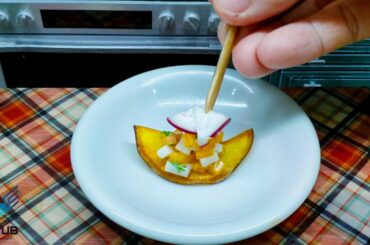 The Best Miniature Fried Sweet Potato and White Radish and Pumpkin Salad Recipe / Food Cooking