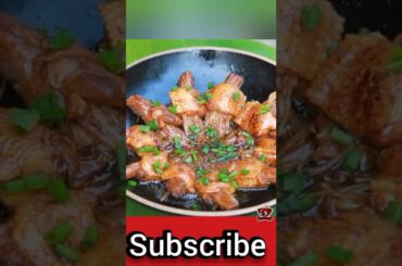 chicken wings are delicious in this way. One big bite is very enjoyable. #shorts #cooking #comida