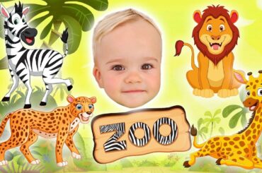 Vlad and Niki feed the animals at the Zoo