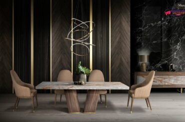 Swan 200cm Marble Dining Table