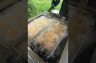 Frying Italian Rice "Arancine" London Street Food