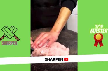 Italian Master Chef fillet a fish quickly. To cook the fish.