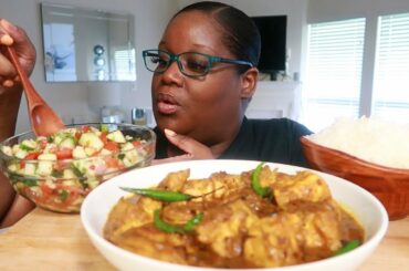 INDIAN INSPIRED CURRY ROCKFISH AND INDIAN KACHUMBER SALAD COOKING AND EATING