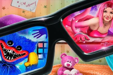 Mommy Long Legs and Huggy Wuggy Build Secret Rooms under the Bed