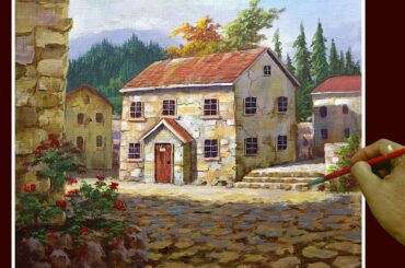 Acrylic Landscape Painting in Time-lapse / Italian Village / JMLisondra