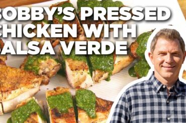 Bobby Flay's Pressed Chicken with Salsa Verde | Bobby Flay's Barbecue Addiction | Food Network
