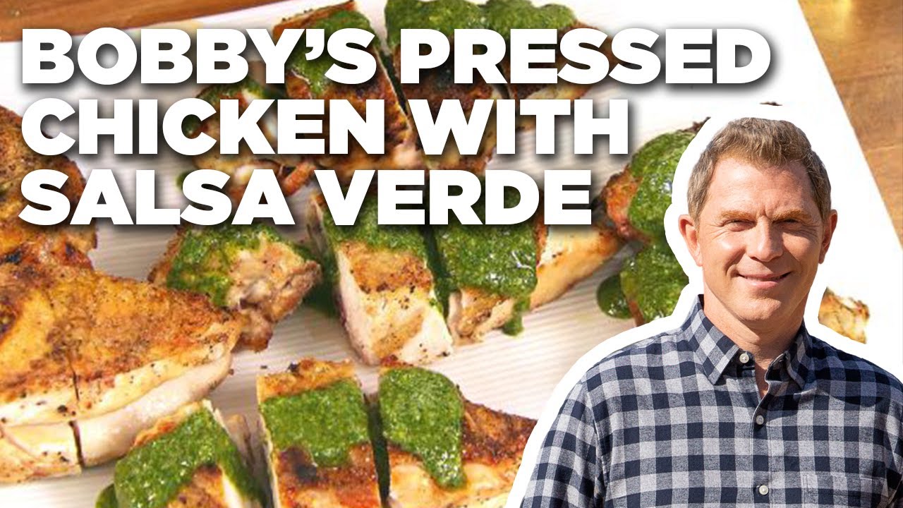 Bobby Flay's Pressed Chicken with Salsa Verde | Bobby Flay's Barbecue Addiction | Food Network Bobby Flay's Pressed Chicken with Salsa Verde | Bobby Flay's Barbecue Addiction | Food Network