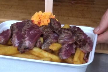 LONDON STREET FOOD, 1 METRE HOT DOG, BURGERS, STEAK, ITALIAN PASTA, MEXICAN FOOD, PANCAKES, DOUGHNUT