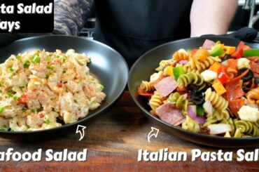 Pasta Salad 2 Ways | Seafood Salad vs Italian Pasta Salad